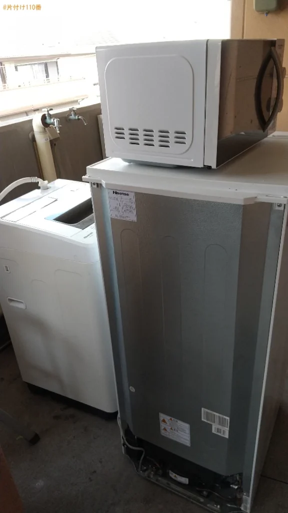 【福山市松永町】冷蔵庫、洗濯機、電子レンジ、トースターの回収