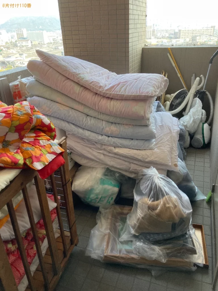 【福山市緑町】布団、扇風機、掃除機、衣類等の回収・処分ご依頼